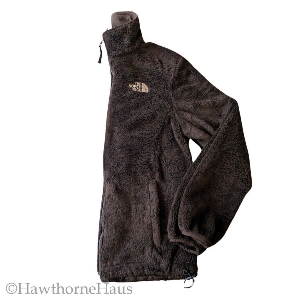 NORTH FACE Osito Fleece Teddy Jacket Size S Full Zip Chocolate Brown  Fuzzy Coat